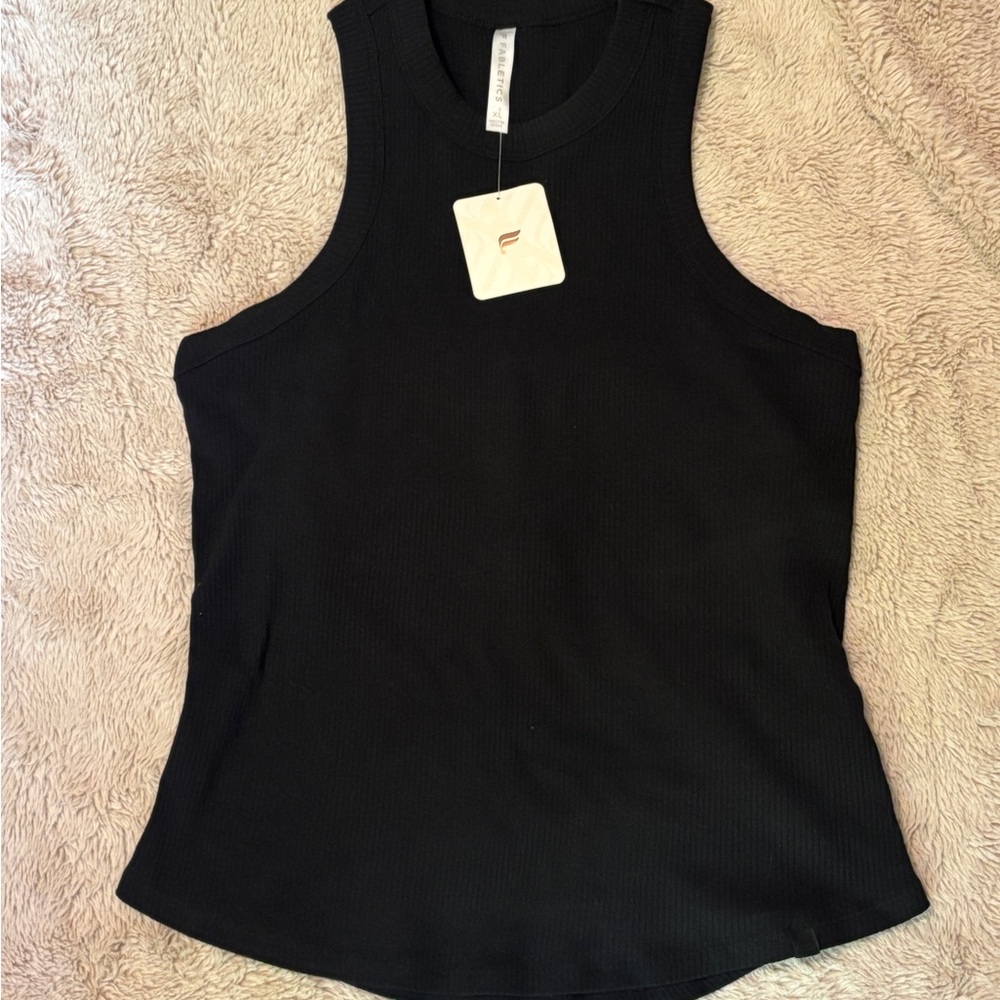 Fabletics Black Fitted Sleeveless Tank Top
